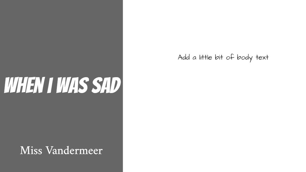Miss Vandermeer's Story