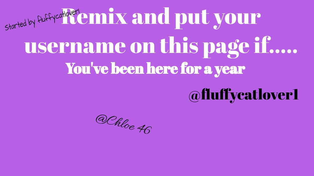 Remix and put your username if... 