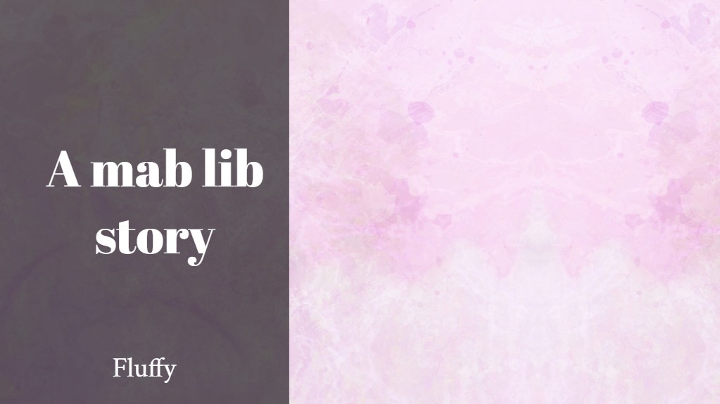 a mad lib story
