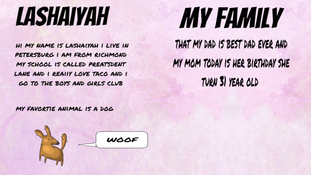 LaShaiyah About Me