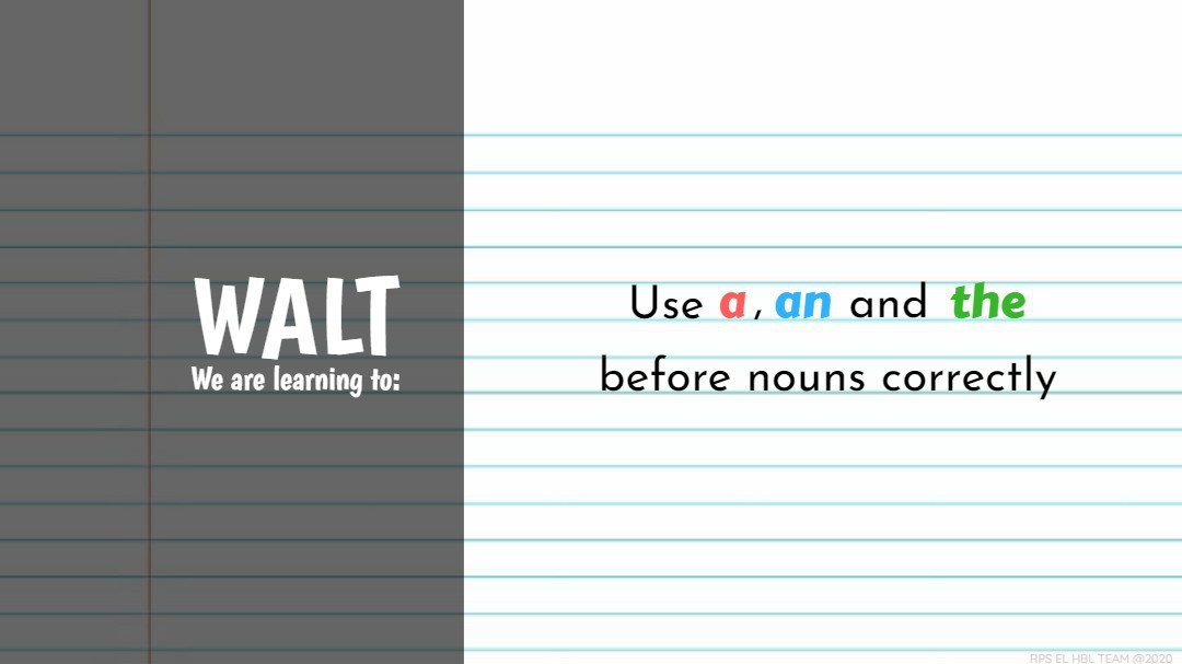 A/ An / The [Articles]