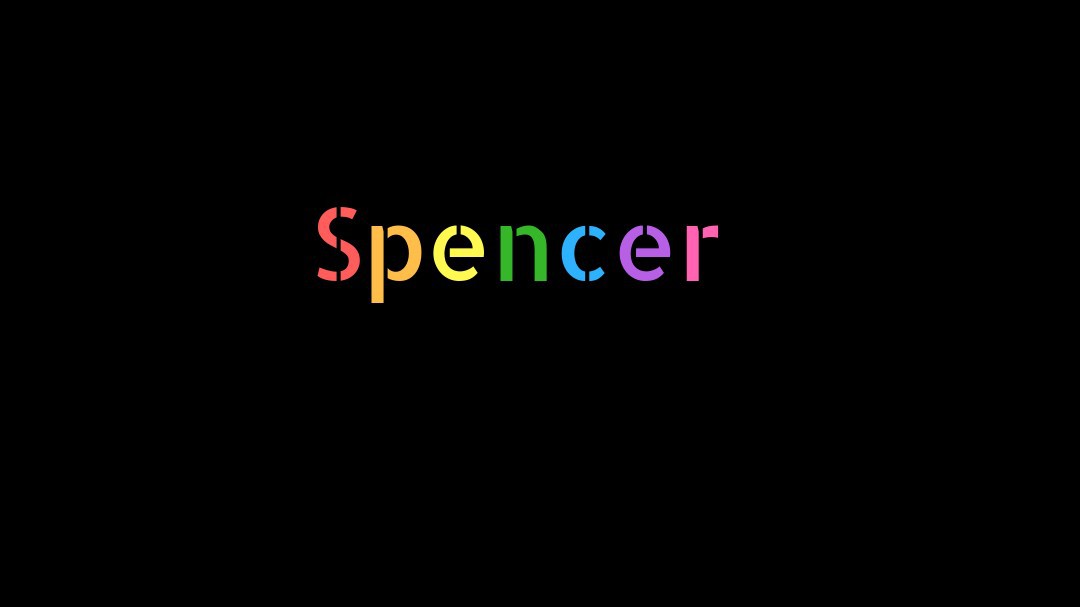 Spencer's animated name