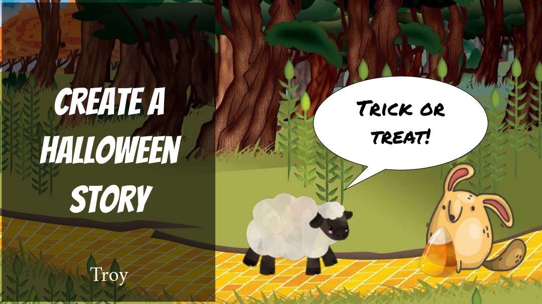 Create a Halloween or adventure story Remix